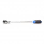 Трещотка реверсивная удлиненная шарнирная с резиновой ручкой 1/4L-300мм (72зуб.)