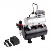 Миникомпрессор безмасляный (ресивер 3л, производительность 23л/мин, рабочее давление 3-4bar)+переходник Миникомпрессор безмасляный (ресивер 3л, производительность 23л/мин, рабочее давление 3-4bar)+переходник