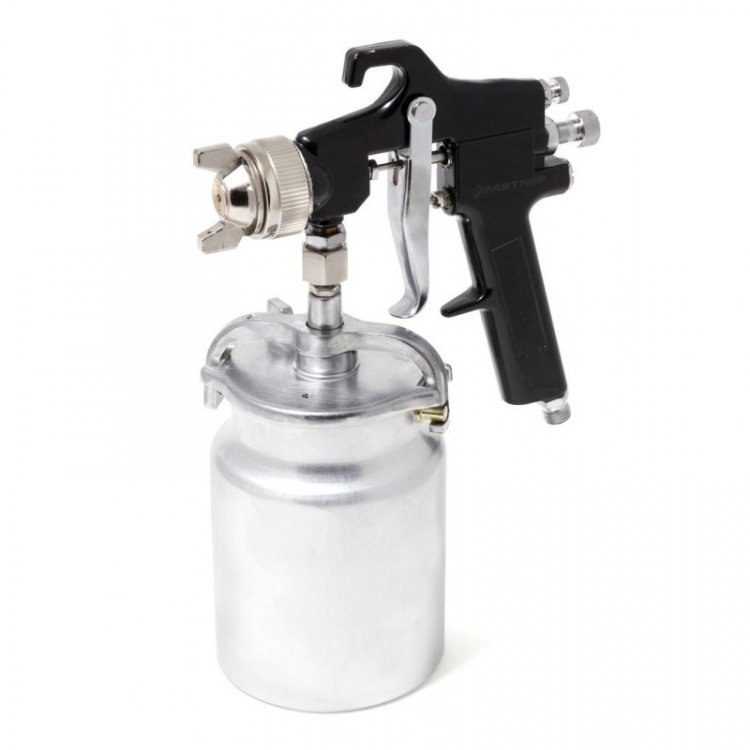 Краскораспылитель с нижним металлическим бачком (1000мл, 2,0мм, 5 bar, 127-170 л/мин, присоед. резьба 1/4") Краскораспылитель с нижним металлическим бачком (1000мл, 2,0мм, 5 bar, 127-170 л/мин, присоед. резьба 1/4")