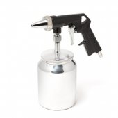 Пистолет пескоструйный пневматический с бачком (бачок-1л ,сопло-6.3,расход воздуха 300 л/мин,давление 6-8bar) Пистолет пескоструйный пневматический с бачком (бачок-1л ,сопло-6.3,расход воздуха 300 л/мин,давление 6-8bar)