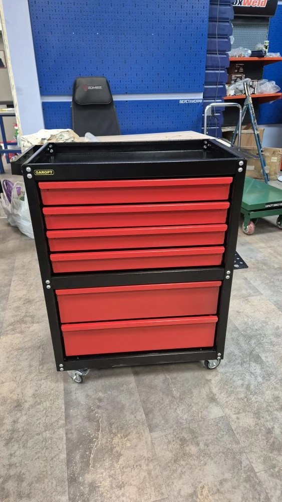 Тележка инструментальная GAROPT 6 ящиков КРАСНАЯ , Серия "Econom"  арт. GTE6.RED