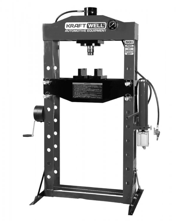 Пресс 50 т. сварная рама с ручным и пневматическим приводом