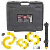 Стяжка пружин с 3-мя парами захватов и пластиковыми накладками, 7пр.(раб. диапазон:80-317мммм, диаметры захватов: 80/110/165 мм),в кейсе Стяжка пружин с 3-мя парами захватов и пластиковыми накладками, 7пр.(раб. диапазон:80-317мммм, диаметры захватов: 80/110/165 мм),в кейсе