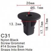 Клипса для крепления внутренней обшивки а/м Тойота пластиковая (100шт/уп.)