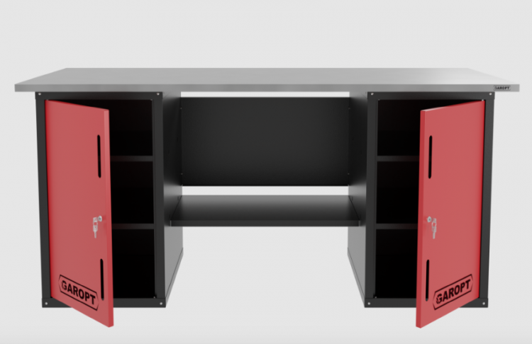Верстак двухтумбовый, красный 1800*700 Garopt, GT1800DD.red Верстак двухтумбовый, красный 1800*700 Garopt, GT1800DD.red