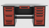 Верстак с ящиком двухтумбовый 4 ящиков /5 ящиков 1800*700 красный GAROPT, GT1800Y1Y4Y5.red Верстак с ящиком двухтумбовый 4 ящиков /5 ящиков 1800*700 красный GAROPT, GT1800Y1Y4Y5.red