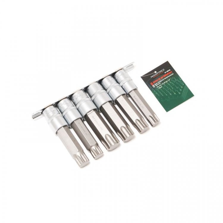 Набор головок-бит разнопрофильных Spline&Torx, 6 пр.(М16, М18,Т70,Т80,Т90,Т100; L-100мм) 1/2", на планке Набор головок-бит разнопрофильных Spline&Torx, 6 пр.(М16, М18,Т70,Т80,Т90,Т100; L-100мм) 1/2", на планке