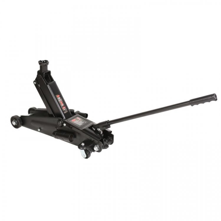 Домкрат подкатной  гидравлический 3 т с механизмом быстрого подъема и сменной надставкой (h min 150мм, h max 530мм)