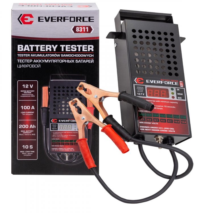 Тестер аккумуляторных батарей цифровой 12V, 100A, 200Ah Тестер аккумуляторных батарей цифровой 12V, 100A, 200Ah