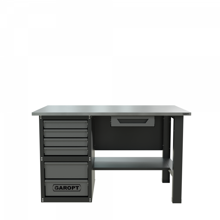 Верстак однотумбовый с ящиком, серия "Эконом", серый 1400*700 Garopt, GTE1400Y1Y6.grey Верстак однотумбовый с ящиком, серия "Эконом", серый 1400*700 Garopt, GTE1400Y1Y6.grey