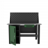 Верстак однотумбовый с ящиком и экраном 1400*700 GAROPT зеленый, GT1400STDY1PP.green