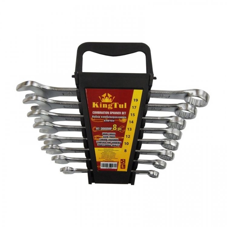 Набор ключей комбинированных 8пр. (8,10,12,13, 14,15,17,19мм) в пласт. держателе Набор ключей комбинированных 8пр. (8,10,12,13, 14,15,17,19мм) в пласт. держателе