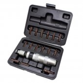Отвертка ударная с набором бит и адаптерами,17пр.1/2"(F)х5/16"(F) 5/16"(М)x1/2"(М)(PH2,3;PZ2,3;SL9,11мм;Torx 25,30,40,45,50;Hex 6,8,10ммх35мм)в кейсе