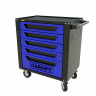 GTS5.blue Тележка инструментальная Garopt 5 ящиков СИНЯЯ, центральный замок, увеличенные колеса, доводчики, GAROPT Серия "Standart" GTS5.blue Тележка инструментальная Garopt 5 ящиков СИНЯЯ, центральный замок, увеличенные колеса, доводчики, GAROPT Серия "Standart"