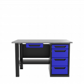 Верстак с ящиком однотумбовый 4 ящика, синий 1400*700 Garopt, GT1400STY1Y4.blue
