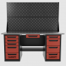 Верстак двухтумбовый 4 ящиков /5 ящиков с двумя экранами и ящиком, 1800*700 красный GAROPT, GT1800Y1Y4Y5PP2.red Верстак двухтумбовый 4 ящиков /5 ящиков с двумя экранами и ящиком, 1800*700 красный GAROPT, GT1800Y1Y4Y5PP2.red