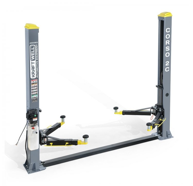 Подъемник комплект г/п 4 т. с анкерами и проставками KraftWell арт. CORSO 2C/220