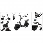 Электроскутер двухместный(1000Вт;60В);до 200кг;рама:сталь;max скорость-49км/ч;пробег на заряде-30км;дисковые тормоза;Øободов-19";вес-65к, оранжевый)