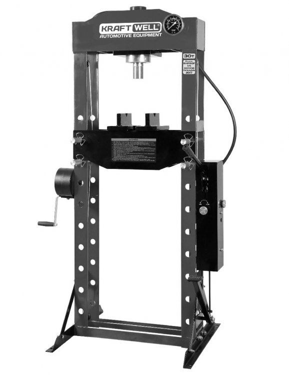 Пресс 30 т. сварная рама с ручным и ножным приводом