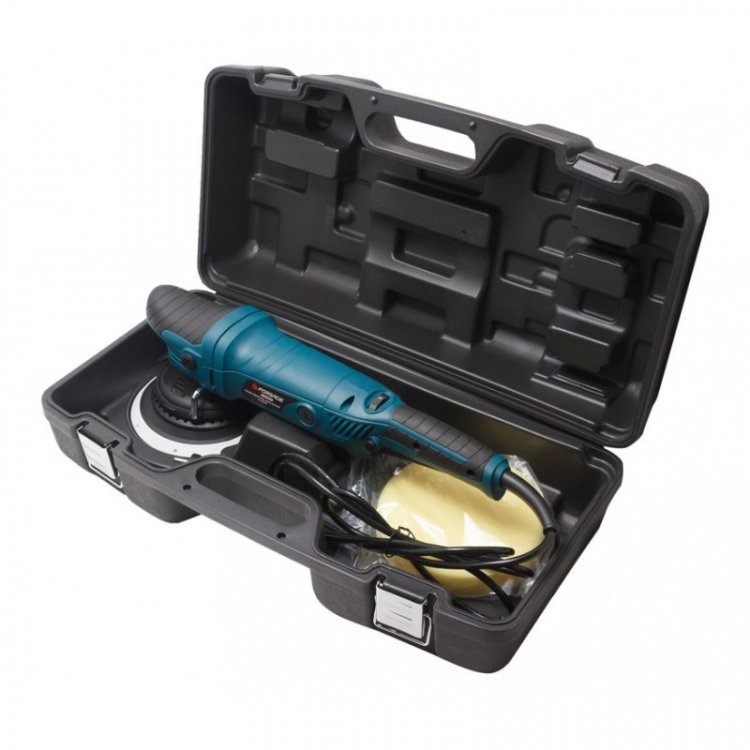 Полировальная машина электрическая (220V, 720W, 2100-5000 об/мин, диаметр круга-150мм), в кейсе Полировальная машина электрическая (220V, 720W, 2100-5000 об/мин, диаметр круга-150мм), в кейсе