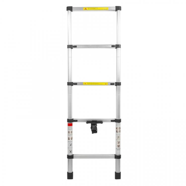 Лестница телескопическая односекционная (0.6-1.4м,4ступеньки, max нагрузка 150кг, вес 3,6кг)
