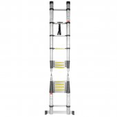 Лестница-стремянка телескопическая алюм. бытовая 3.1+3.1м (10+10 ступ.) Лестница-стремянка телескопическая алюм. бытовая 3.1+3.1м (10+10 ступ.)