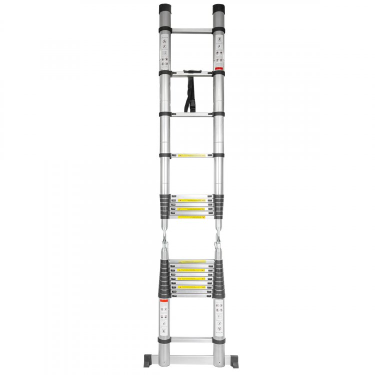 Лестница-стремянка телескопическая алюм. бытовая 3.1+3.1м (10+10 ступ.)