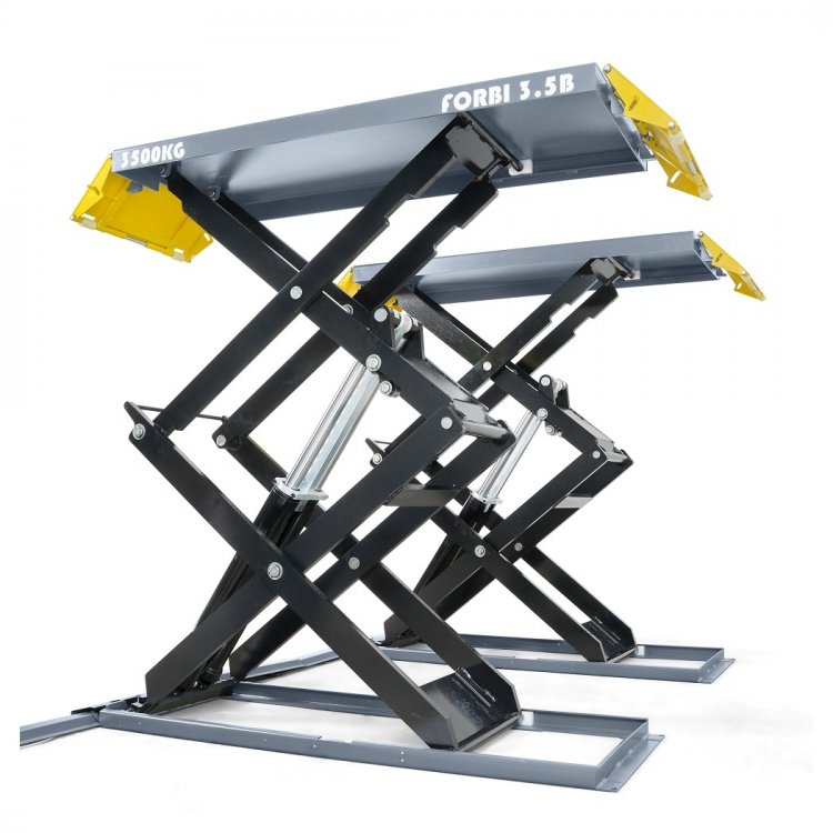 Подъёмник комплект ножничный г/п 3,5 т. низкопрофильный KraftWell арт. FORBI 3.5B/220
