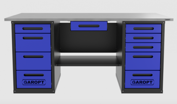 Верстак с ящиком двухтумбовый 4 ящиков /5 ящиков 1800*700 синий GAROPT, GT1800Y1Y4Y5.blue Верстак с ящиком двухтумбовый 4 ящиков /5 ящиков 1800*700 синий GAROPT, GT1800Y1Y4Y5.blue