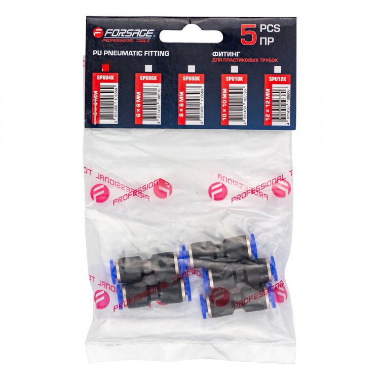 Фитинг для пластиковых трубок 4 x 4мм, к-т 5шт. Фитинг для пластиковых трубок 4 x 4мм, к-т 5шт.