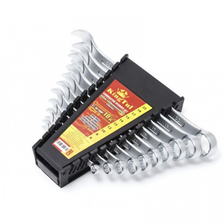 Набор ключей комбинированных 10пр. (6,8,10,12, 13,14,15,17,19,22мм) в пласт. держателе Набор ключей комбинированных 10пр. (6,8,10,12, 13,14,15,17,19,22мм) в пласт. держателе