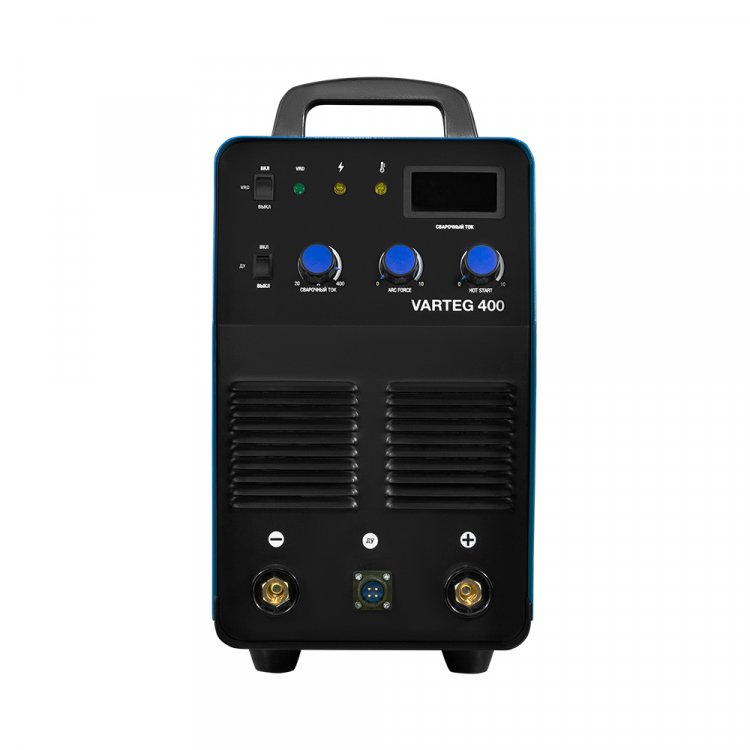 Сварочный аппарат VARTEG 400 - Регулировка горячего старта. Регулировка форсажа дуги (контроль стабилизации дуги). Отключаемый VRD. Антизалипание. Разъем под пульт ДУ. MMA, панельные розетки 35 мм2, напряжение питания: 380В±15%, Диапазон сварочного т Сварочный аппарат VARTEG 400 - Регулировка горячего старта. Регулировка форсажа дуги (контроль стабилизации дуги). Отключаемый VRD. Антизалипание. Разъем под пульт ДУ. MMA, панельные розетки 35 мм2, напряжение питания: 380В±15%, Диапазон сварочного т