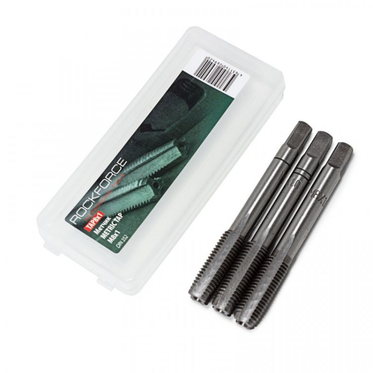 Метчик M8x1 (3шт), в пластиковом футляре