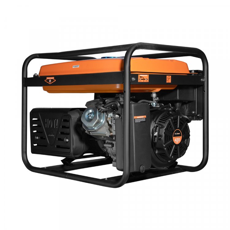 Бензиновый генератор FoxWeld Standart G6500  - Бензиновый электрогенератор предназначен для выработки однофазного, электрического тока напряжением 220 В и частотой 50 Гц.  С его помощью можно осуществлять питание электроприборов, электроинструмента,
