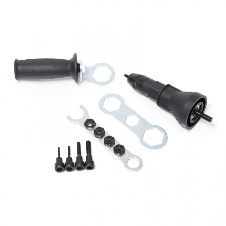 Адаптер-заклепочник резьбовой для дрели (М3, М4, М5, М6, М8; min 15Nm, max 1000 об/мин), в блистере