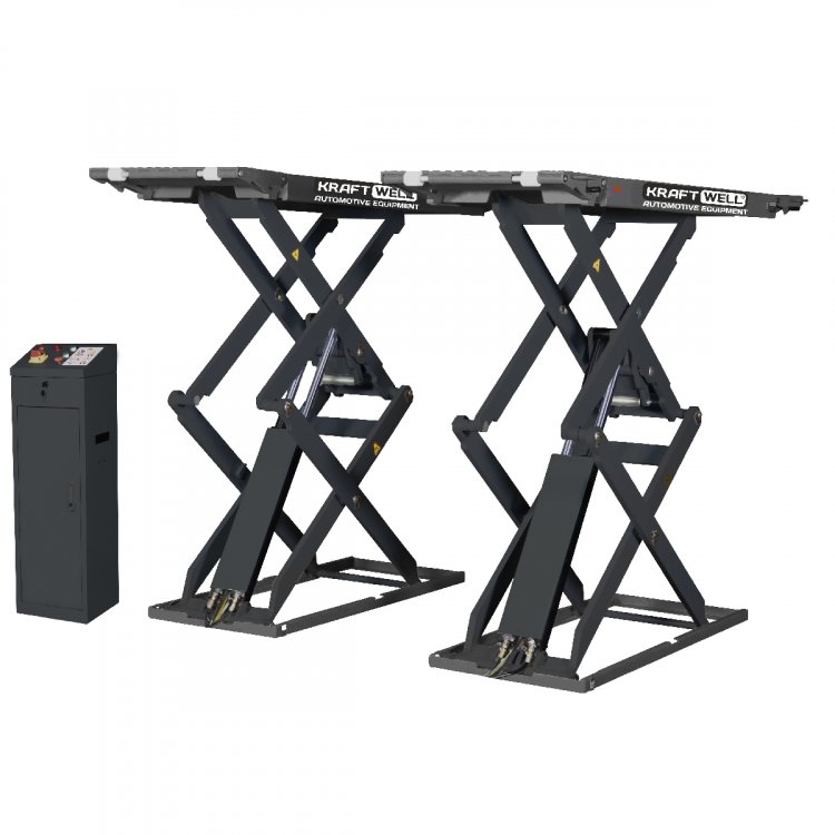 Подъёмник ножничный короткий напольный г/п 3500 кг.