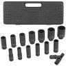 Набор головок ударных глубоких 15пр.,1/2" 12гр.(10,12-17,19,21,22,24,27,30,32,36мм), в пластиковом кейсе