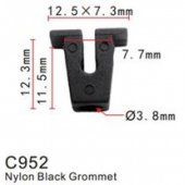 Клипса для крепления внутренней обшивки европейских а/м пластиковая (100шт/уп.)