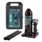 Домкрат бутылочный 3т с клапаном (высота подхвата-105мм, высота подъема-345мм)в кейсе Домкрат бутылочный 3т с клапаном (высота подхвата-105мм, высота подъема-345мм)в кейсе