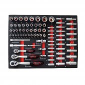 Набор инструментов 80пр. 1/4", 3/8", 1/2" (6гр.) в ложементе