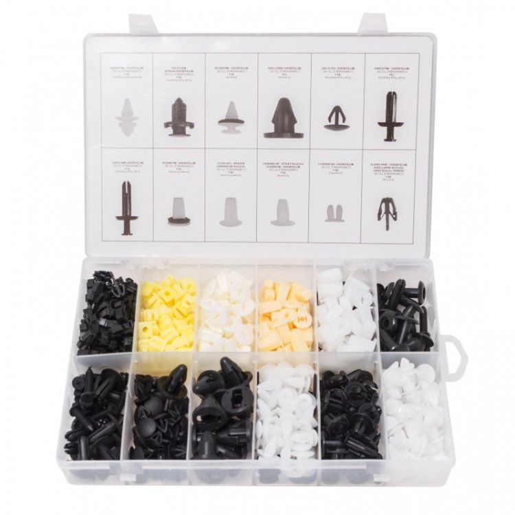 Набор клипс 370пр. (MITSUBSHI), пластиковом органайзере