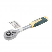 Трещотка реверсивная с резиновой ручкой 3/8"