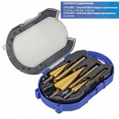 Набор сверл ступенчатых и сверл -фрез по алюминию.меди.дереву,пластику 6 пр (ступенчатые- 4-12,4-20,4-32)( фрезы-3мм,6мм,8мм) Набор сверл ступенчатых и сверл -фрез по алюминию.меди.дереву,пластику 6 пр (ступенчатые- 4-12,4-20,4-32)( фрезы-3мм,6мм,8мм)