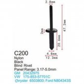 Клипса для крепления внутренней обшивки а/м Фольксваген пластиковая (100шт/уп.) Клипса для крепления внутренней обшивки а/м Фольксваген пластиковая (100шт/уп.)