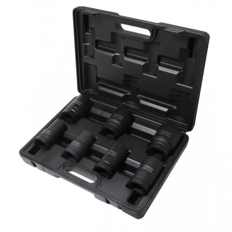 Набор головок ударных глубоких 7пр.1" (6гр.)(24,27,30,32,36,41,46мм) в кейсе Набор головок ударных глубоких 7пр.1" (6гр.)(24,27,30,32,36,41,46мм) в кейсе