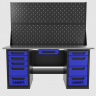 Верстак двухтумбовый 4 ящиков /5 ящиков с двумя экранами и ящиком, 1800*700 синий GAROPT, GT1800Y1Y4Y5PP2.blue Верстак двухтумбовый 4 ящиков /5 ящиков с двумя экранами и ящиком, 1800*700 синий GAROPT, GT1800Y1Y4Y5PP2.blue