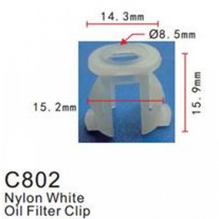 Клипса для крепления внутренней обшивки а/м универсальная пластиковая (100шт/уп.)