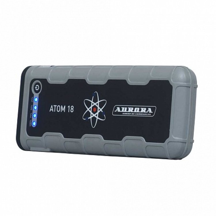 ATOM 18 пусковое устройство нового поколения 12В, 18000мАч, 66.6Вт*ч, 300/600А