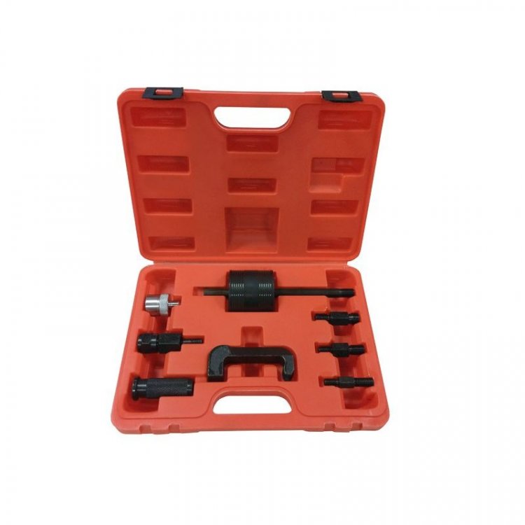 Комплект для снятия дизельных форсунок с обратным молотком и резьбовыми адаптерами, 8пр. (М17х1, М27х1, М12х1.75) в кейсе