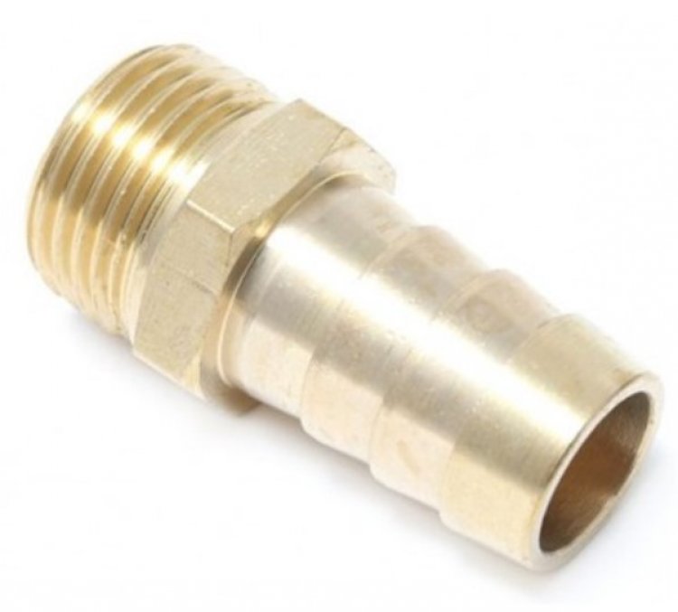 Штуцер пневматический наруж. резьба  1/2"- "елочка" 20мм